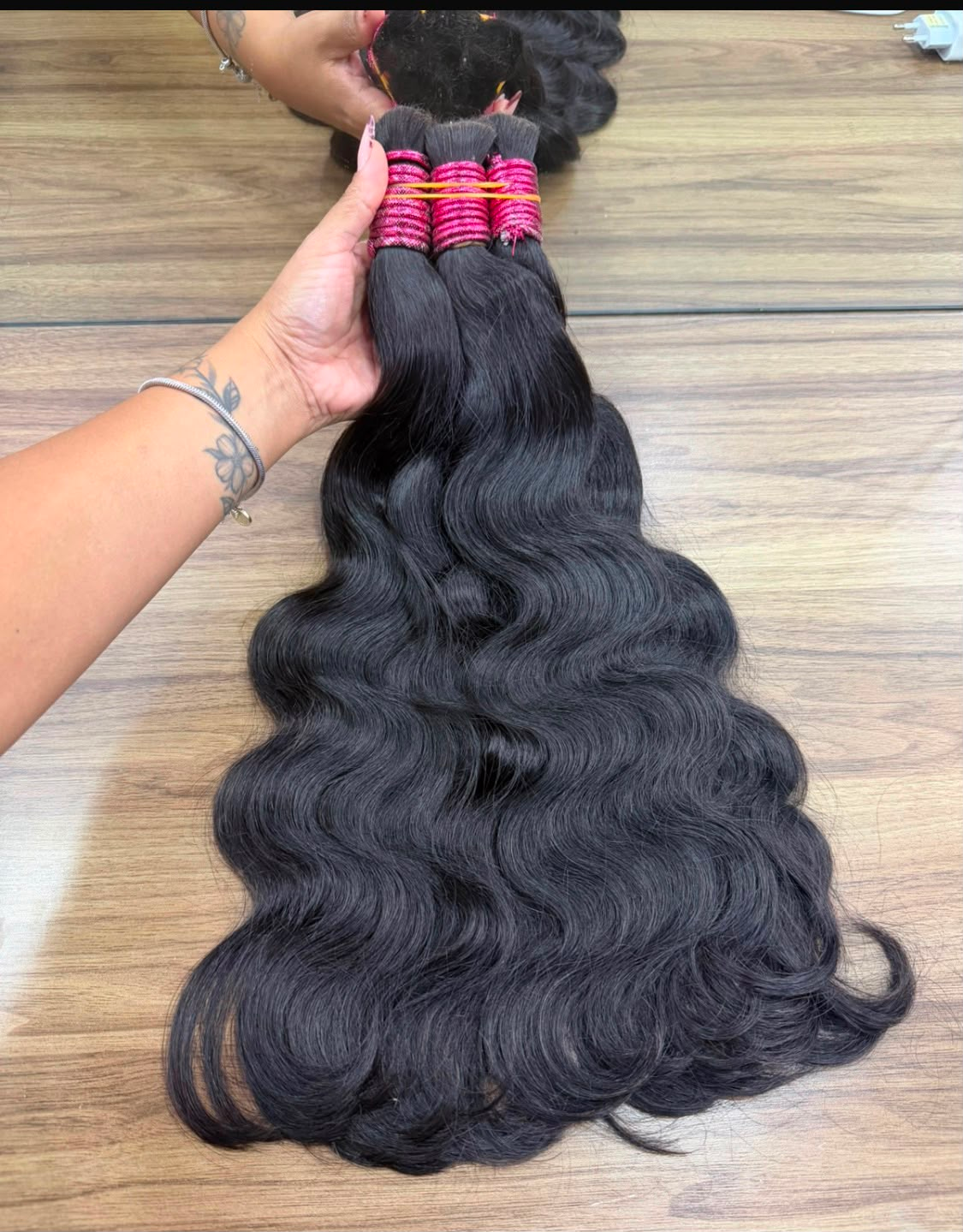 Mechas de cabelo humano ondulado natural